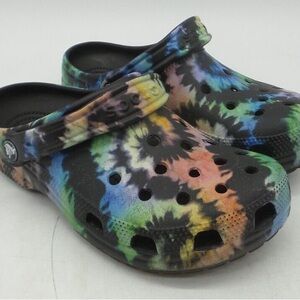 Classic Solar Rainbow Crocs (Tie Dye) Size 6 Women's, 4 Men’s
